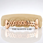 Custom 6pcs Cuban Link Style Grillz: 925 Sterling Silver (Free Mold Kit)