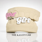 Custom 3pc on 3pc "Good Girl" with Enamel Painting GRILLZ: 925 Sterling Silver (Free Mold Kit)