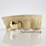 Custom 4pcs Solid Class with Open Face Grillz: 925 Sterling Silver (Free Mold )