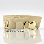 Custom 4pcs Solid Class with Open Face Grillz: 925 Sterling Silver (Free Mold )