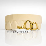Custom 3pcs Open Face x Curved Tip Grillz: 925 Sterling Silver (Free Mold Kit)