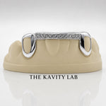 Custom Fit 6pcs Iced-Out Front Bar Grillz: 925 Sterling Silver (Free Mold Kit)