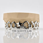 Custom 8pcs Intricate Baroque Royal Design Grillz: 925 Sterling Silver (Free Mold Kit)