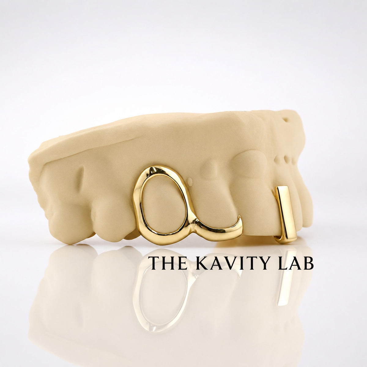 Custom 3pcs Open Face with Gap Filled Grillz: 925 Sterling Silver (Free Mold Kit)