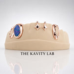Custom 8pcs Blue Opal with Stars Grillz: 925 Sterling Silver (Free Mold Kit)