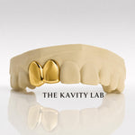 Custom 2pc Plain Jane Soild Grillz: 925 Sterling Silver (Free Mold Kit)