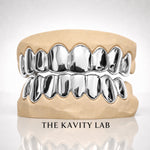 Custom 8pcs Plain Solid Grillz: 925 Sterling Silver (Free Mold Kit)