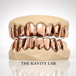 Custom 8pcs Plain Solid Grillz: 925 Sterling Silver (Free Mold Kit)