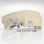 Custom Grillz 4pc: Gap Filler with 3D Star - Sterling Silver Option