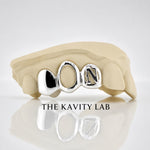 Custom 3pcs Initial Letter Grillz: 925 Sterling Silver (Free Mold Kit)