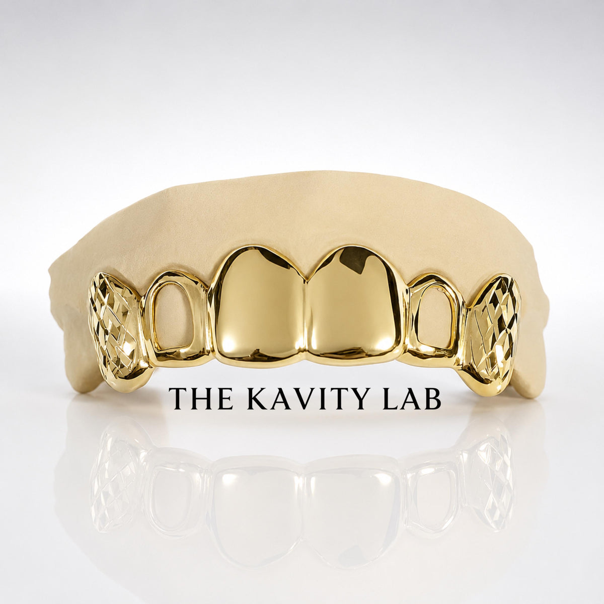 Custom 6pc Open Face x Diamond Cuts on Fangs: 925 Sterling Silver (Free Mold Kit)