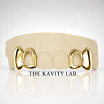 Custom 4pcs Solid Class with Open Face Grillz: 925 Sterling Silver (Free Mold )