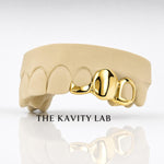 Custom 3pcs Plain x Curved Tip Grillz: 925 Sterling Silver (Free Mold Kit)