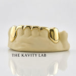 Custom 6pc Curved Front Bar Grillz: 925 Sterling Silver (Free Mold Kit)
