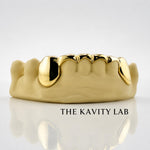 Custom 6pc Curved Front Bar Grillz: 925 Sterling Silver (Free Mold Kit)