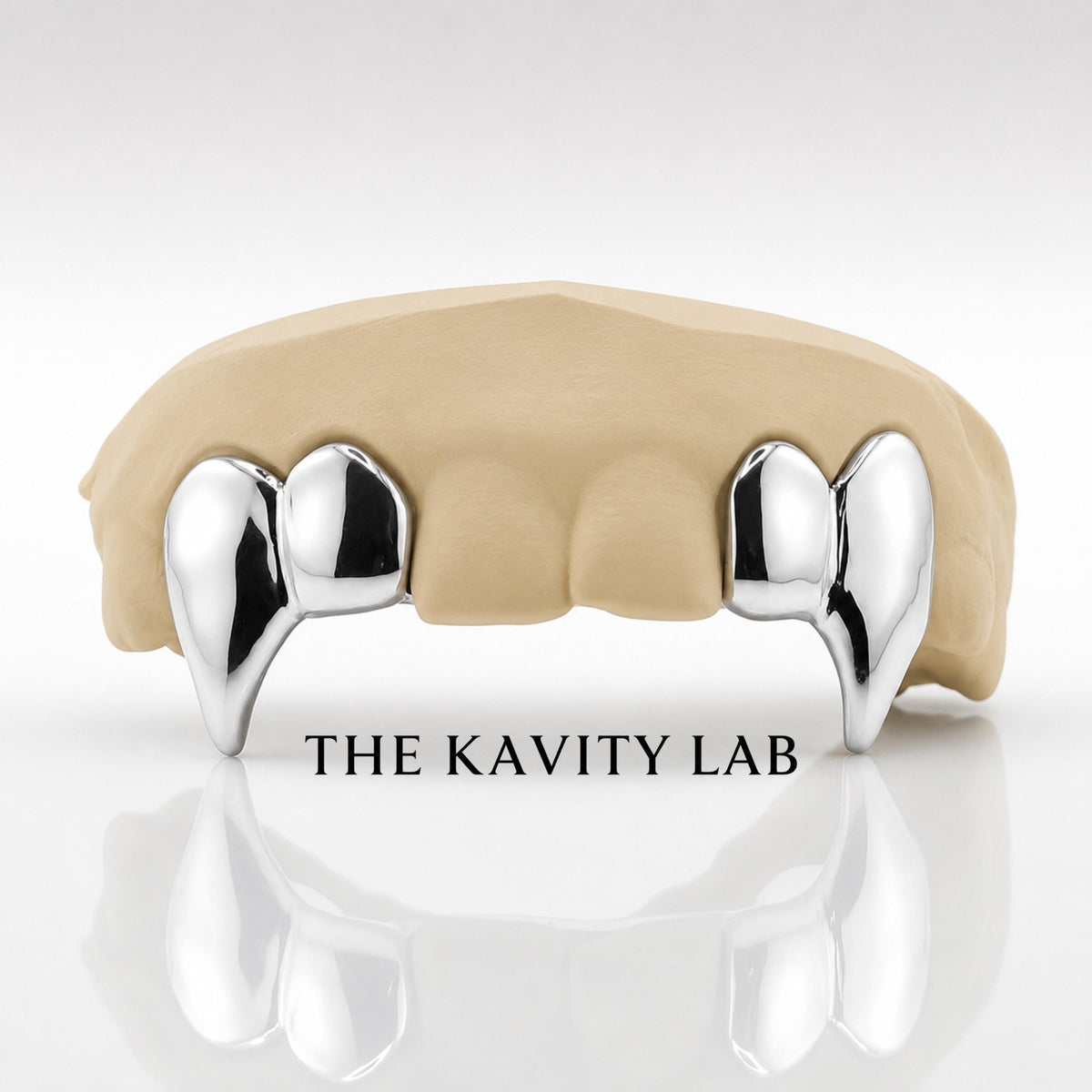 Custom 4pcs Supper Long Fangs Grillz: 925 Sterling Silver (Free Mold Kit)