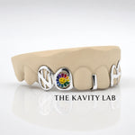 Custom 6pcs Flower Letter Grillz: 925 Sterling Silver (Free Mold Kit)