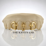 Custom 4pcs 3D Cross with Open Face Grillz: 925 Sterling Silver (Free Mold Kit)