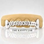 Custom 6pcs Cuban Link Style Grillz: 925 Sterling Silver (Free Mold Kit)