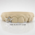 Custom 3pcs with Star Cuts Grillz: 925 Sterling Silver (Free Mold Kit)