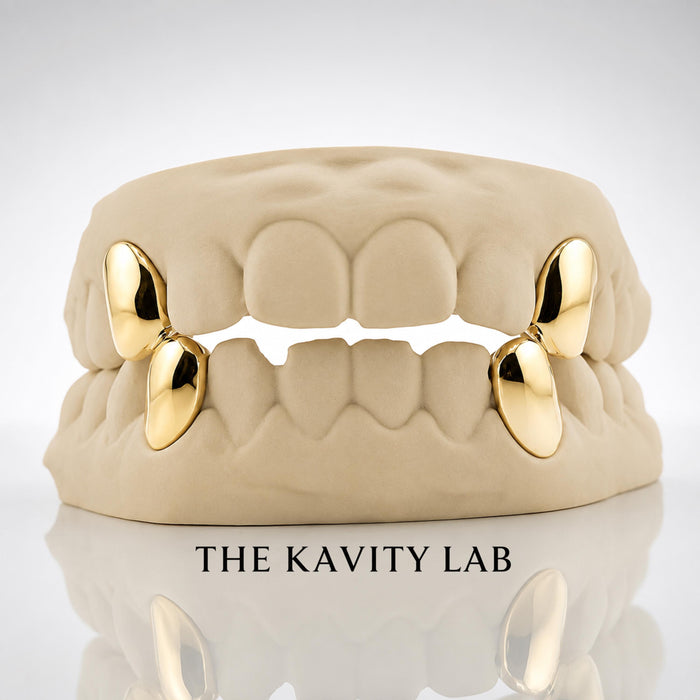 Custom 2pcs Solid Fangs: 925 Sterling Silver (Free Mold Kit)