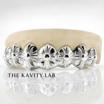 Custom 8pcs Floral Cross Grillz: 925 Sterling Silver (Free Mold Kit)