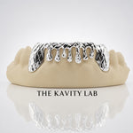 Custom 6pcs Diamond Cut x Dripping Style Grillz: 925 Sterling Silver (Free Mold Kit)