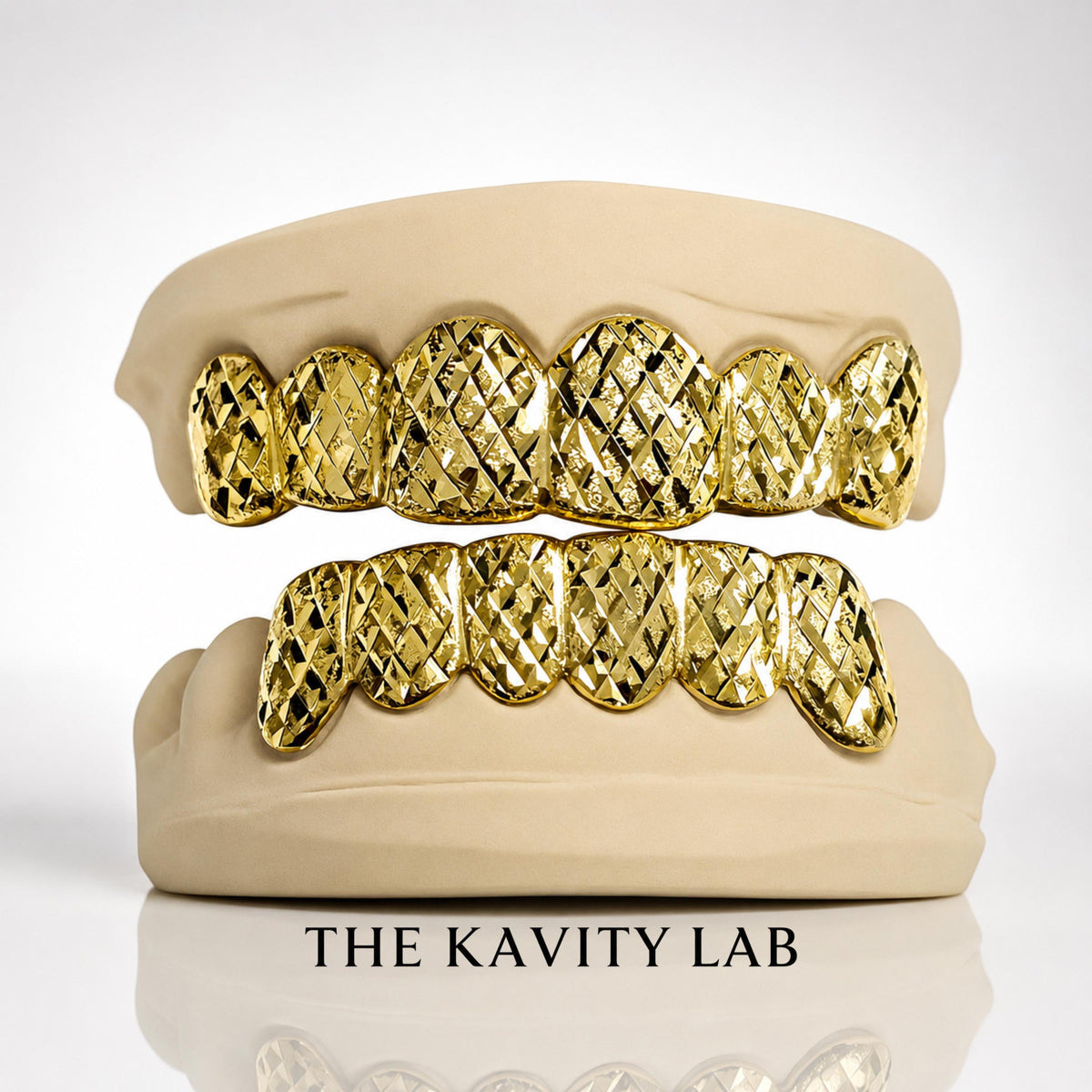 Custom 6pcs Diamond Cut x Dust Grillz: 925 Sterling Silver (Free Mold Kit)
