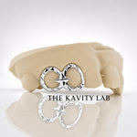 Custom 2pcs Open Face x Star Grillz: 925 Sterling Silver (Free Mold Kit)