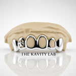 Custom 6pcs Open Face Star Grillz: 925 Sterling Silver (Free Mold Kit)
