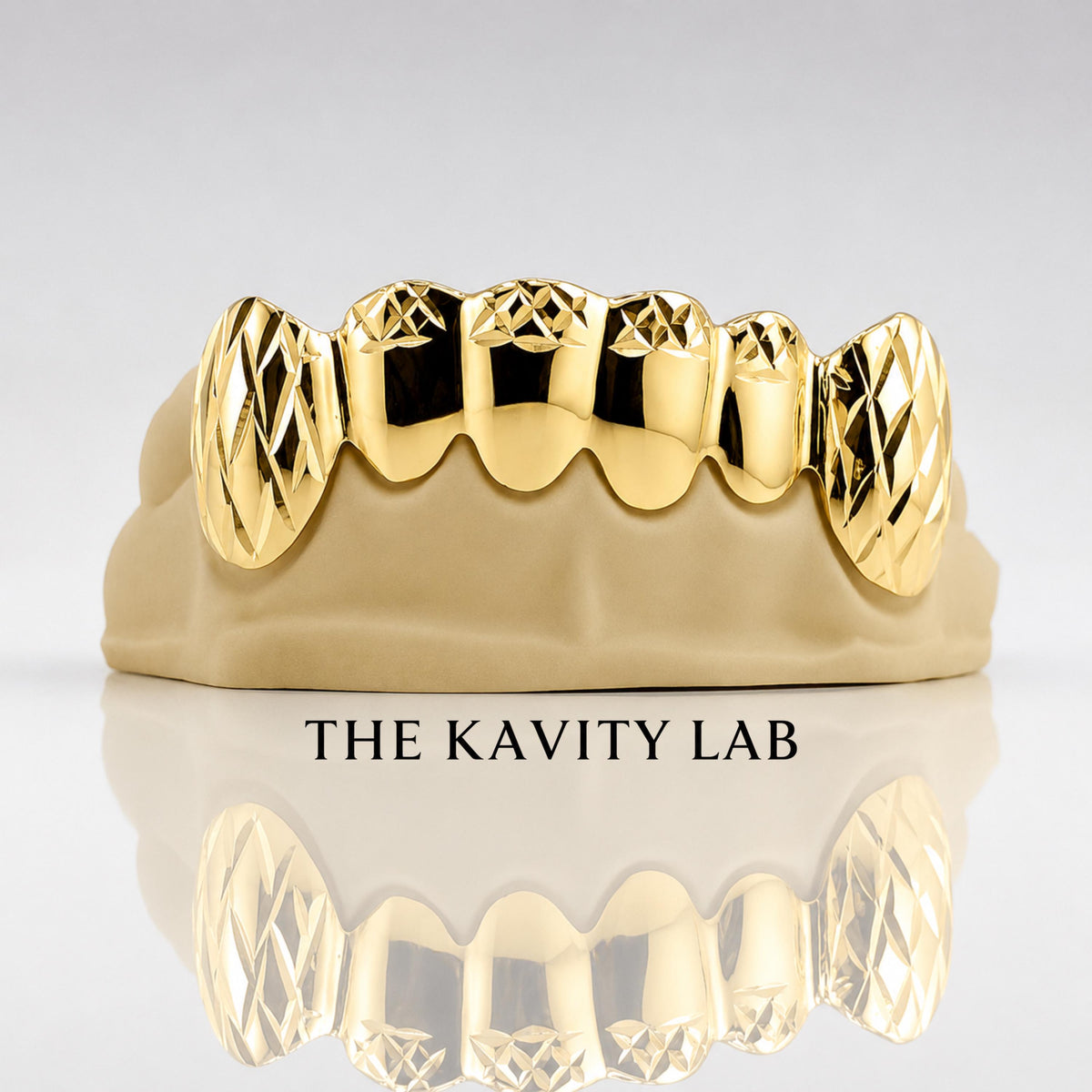 Custom 6pcs Diamond Cuts Grillz: 925 Sterling Silver (Free Mold Kit)