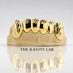 Custom 6pcs Diamond Cuts Grillz: 925 Sterling Silver (Free Mold Kit)