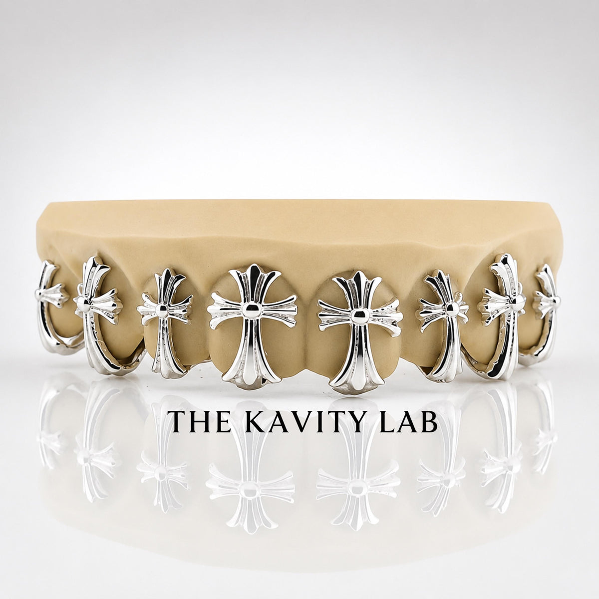 Custom 8pcs Faith Over Flash Grillz: 925 Sterling Silver ( Free Mold Kit)