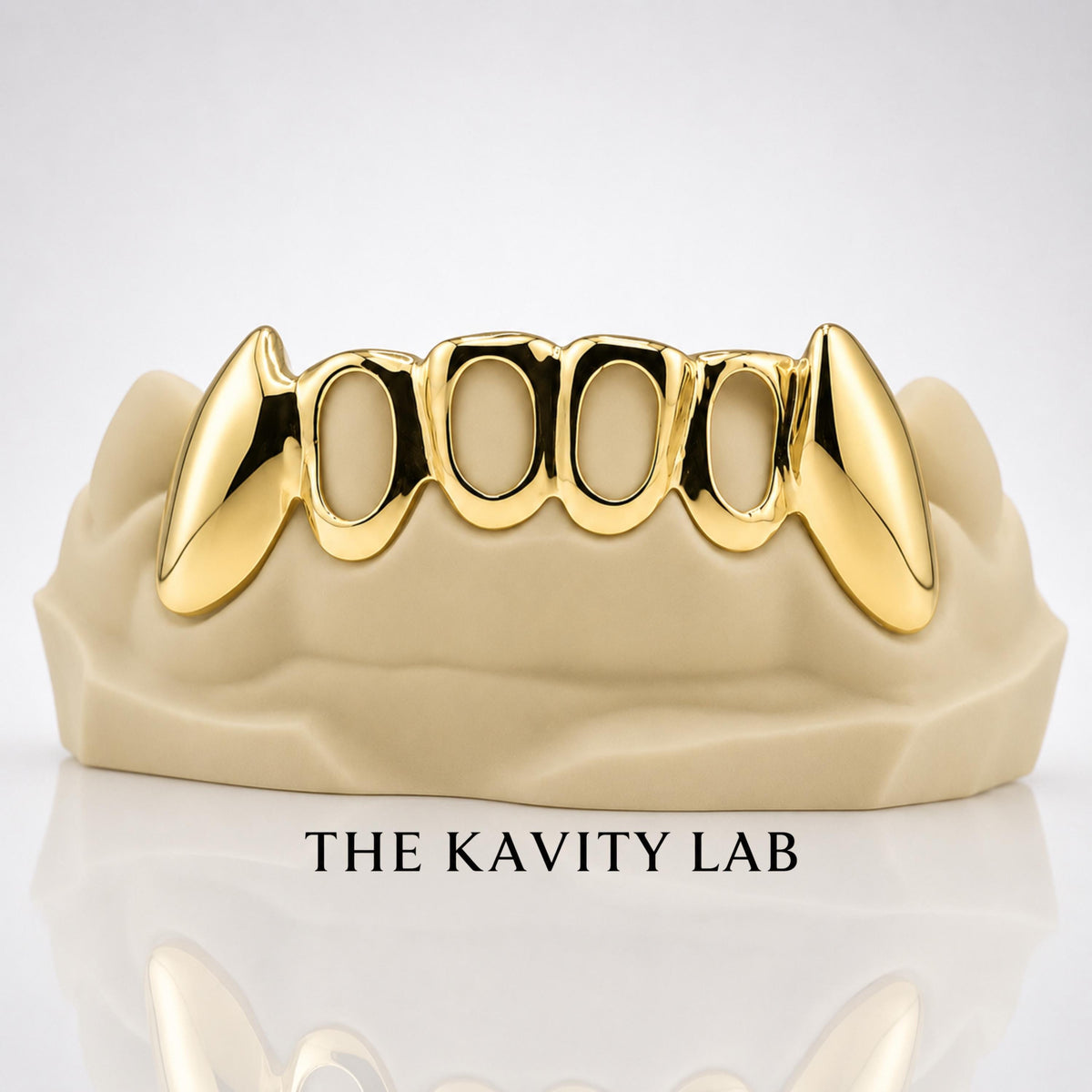 Custom 6pcs Open Face with Extended Fangs Grillz: 925 Sterling Silver (Free Mold Kits)