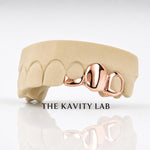 Custom 3pcs Plain x Curved Tip Grillz: 925 Sterling Silver (Free Mold Kit)
