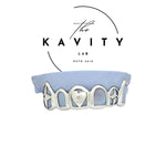 Custom 6pc with 3D Stars x Heart Design GRILLZ: 925 Sterling Silver (Free Mold Kit)