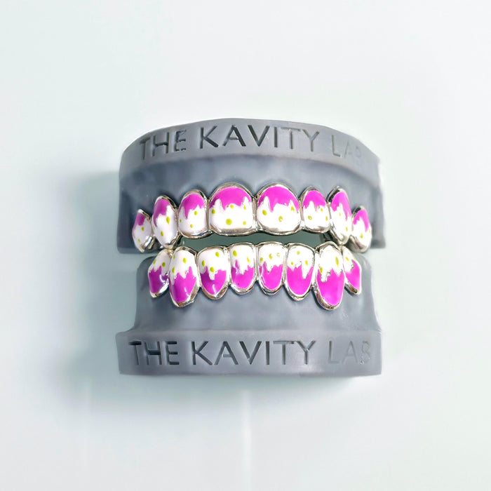 Custom 3D Ice Cream with ENAMEL Painting GRILLZ: 925 Sterling Silver (Free Mold Kit)