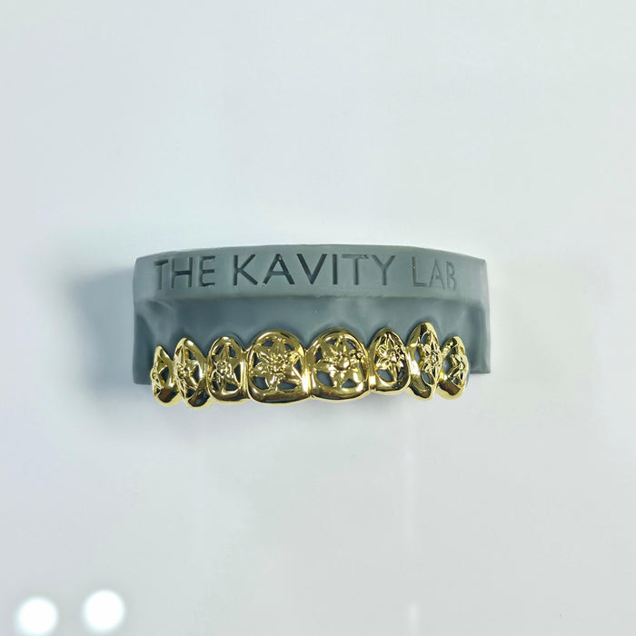 Custom 3D Flowers x Open Face GRILLZ: 925 Sterling Silver (Free Mold Kit)