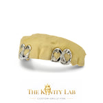 Custom 4pcs Open Hearts, Diamond Cuts: Sterling Silver Grillz (Free Mold Kit)