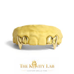 Custom 4pcs Supper Long Fangs Grillz: 925 Sterling Silver (Free Mold Kit)