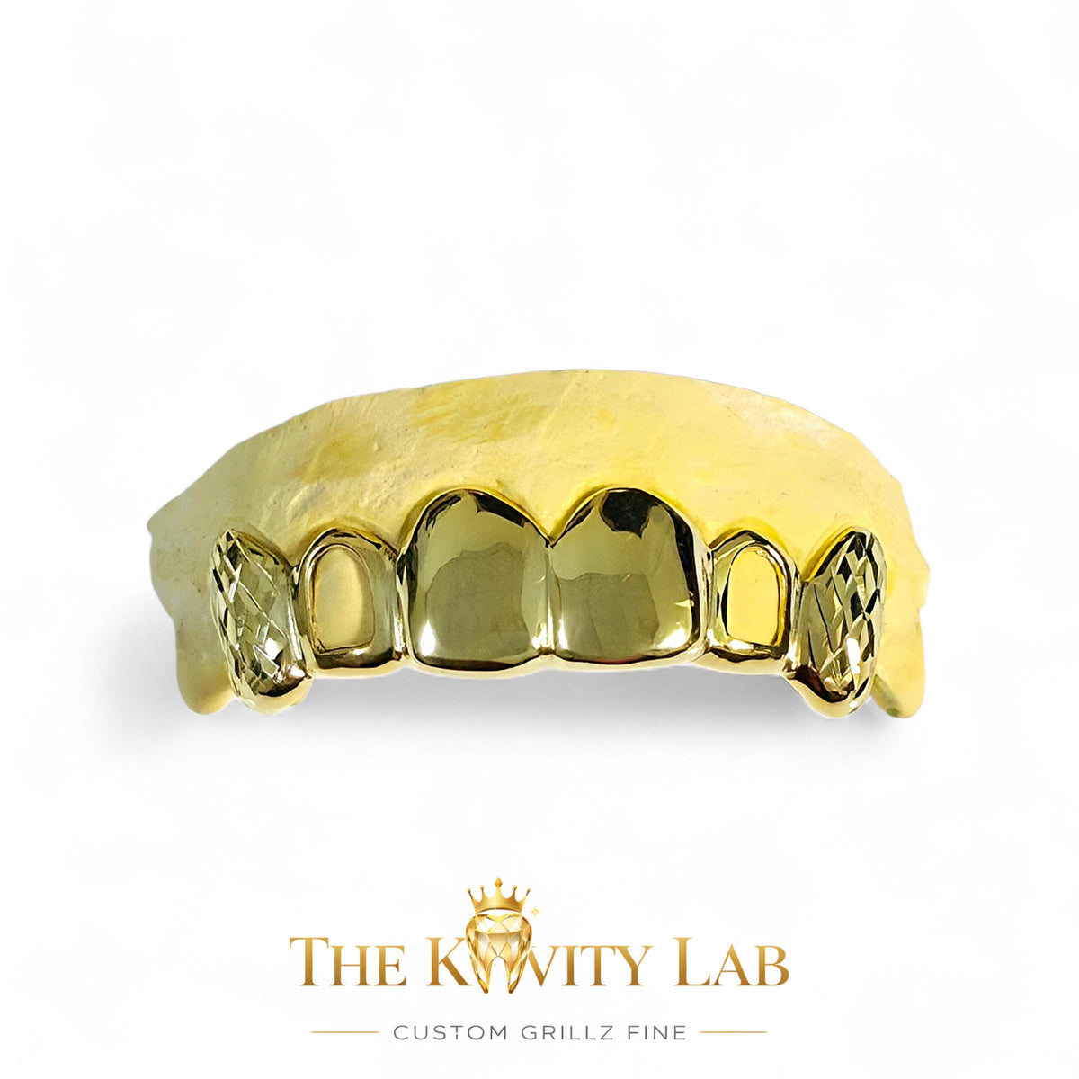 Custom 6pc Open Face x Diamond Cuts on Fangs: 925 Sterling Silver (Free Mold Kit)