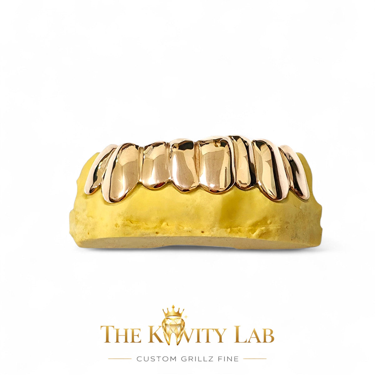 Custom Classic Grillz: 925 Sterling Silver GOLD ROSE PLATED (Free Mold Kit)
