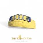 Custom 6pc Open Face x Opals on Fangs GRILLZ: 925 Sterling Silver (Free Mold Kit)