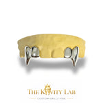 Custom 4pcs Supper Long Fangs Grillz: 925 Sterling Silver (Free Mold Kit)