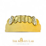 Custom Fit 6pc WHITE Diamond Cuts on Fangs: 925 Sterling Silver (Free Mold Kit)