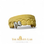 Custom 2pcs Solid & Extended Fangs Grillz: 925 Sterling Silver (Free Mold Kit)
