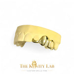 Custom 3pcs Classic Solid x Curved Tip Grillz: 925 Sterling Silver (Free Mold Kit)