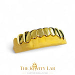 Custom 8pcs Solid Classic with Perm Cuts Grillz: 925 Sterling Silver (Free Mold Kit)