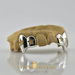 Custom 4pc Open Stars with Extended Fangs Grillz: 925 Sterling Silver (Free Mold Kit)