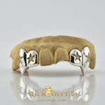 Custom 4pc Open Stars with Extended Fangs Grillz: 925 Sterling Silver (Free Mold Kit)